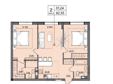 квартира за адресою Академіка Сахарова вул., 50
