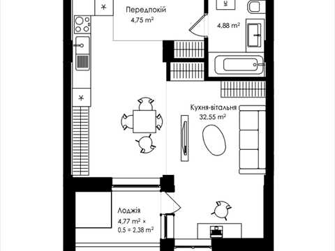 квартира за адресою Набережно-Рибальська дорога вул., 5