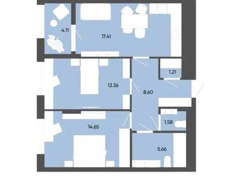 квартира по адресу Карла Мікльоша ул., (Будинок 2)