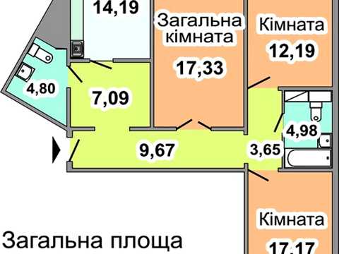 квартира по адресу Петра Григоренко просп., 12