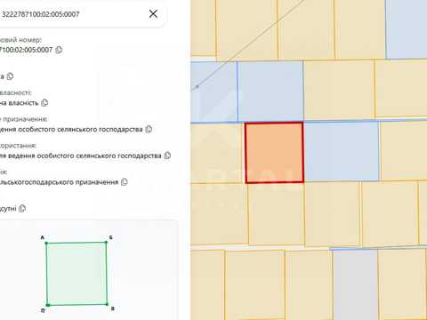 ділянка за адресою с. Липівка, Центральна