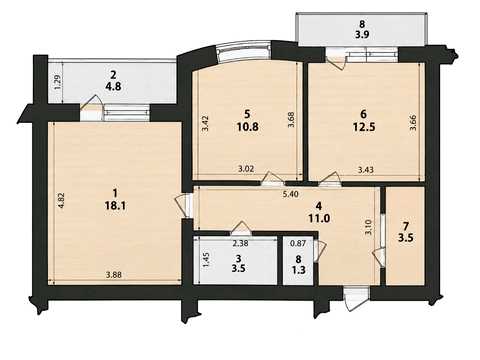 квартира за адресою Курінного Чорноти вул., 2 к4