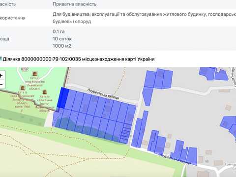 участок по адресу Лауреатська ул., 106-а
