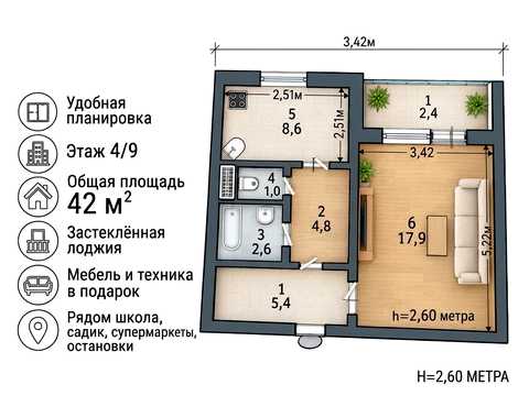 квартира за адресою 5-й Зарічний мікрорайон , 85