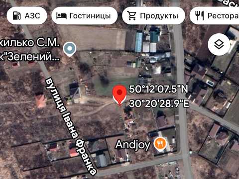 ділянка за адресою с. Залізне, Івана Франка, 7