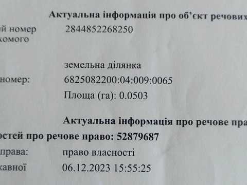 ділянка за адресою Хмельницький,