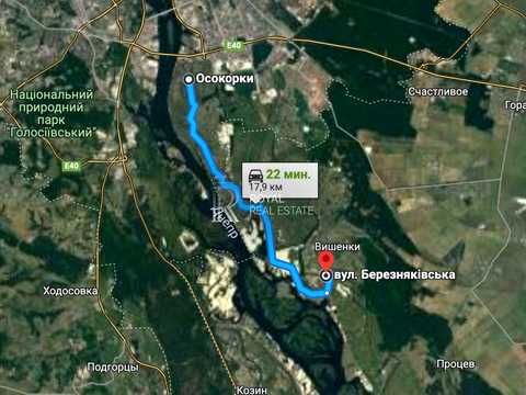 ділянка за адресою Березняківська