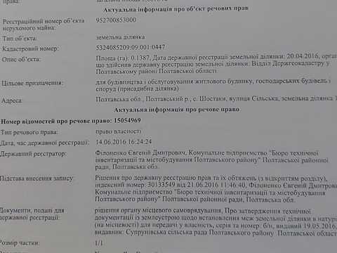 участок по адресу Сільська