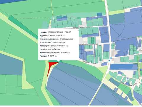 ділянка за адресою с. Северинівка,