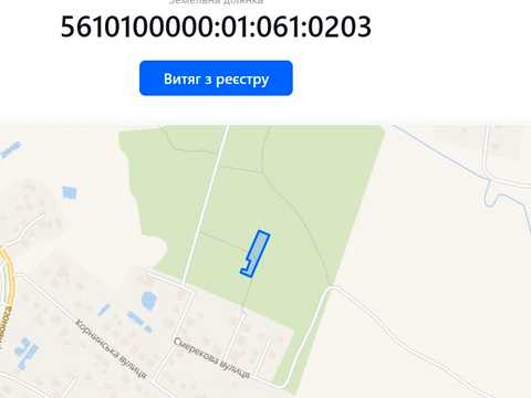 ділянка за адресою Смерекова