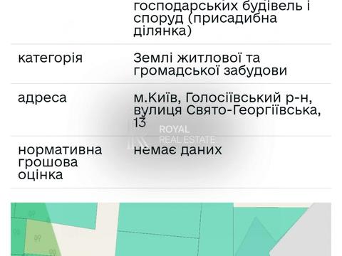 ділянка за адресою Свято-Георгіївська, 13