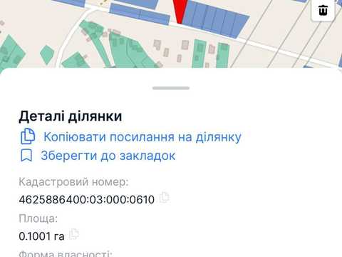 ділянка за адресою 