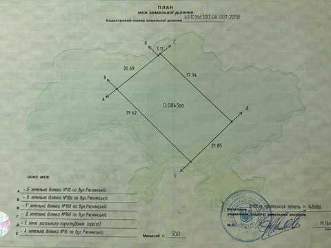 участок по адресу пгт. Брюховичи, Ряснянська ул.