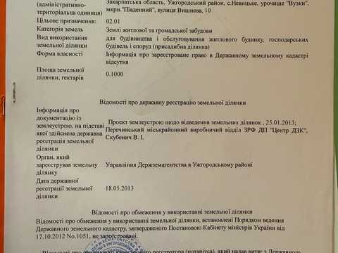 ділянка за адресою Вишнева