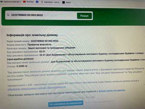 участок по адресу Шевченка