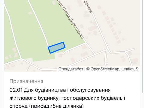 участок по адресу Леси Украинки ул.