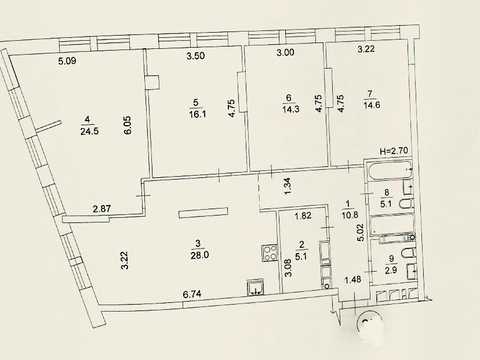 квартира по адресу Князя Романа Мстиславича ул. (Генерала Жмаченка), 22