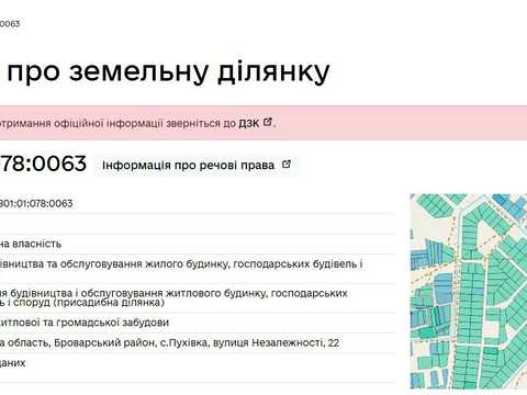 участок по адресу незалежності, 22