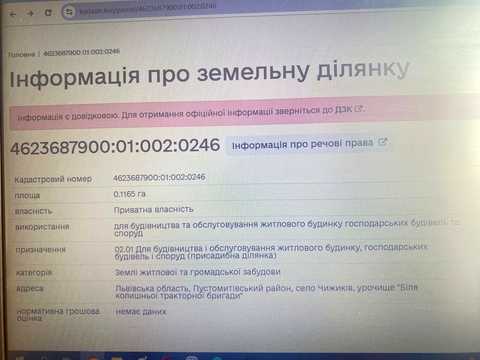 ділянка за адресою 
