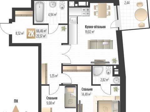 квартира по адресу Филиппа Орлика ул., 30