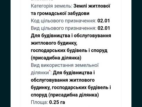 ділянка за адресою Центральна, 7
