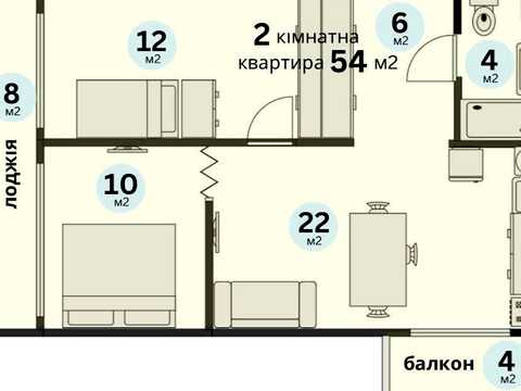 квартира за адресою Родини Глаголєвих вул. (Академіка Грекова), 15-А