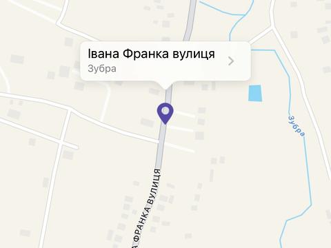 участок по адресу с. Зубра, І.Франка