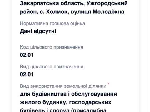 участок по адресу 