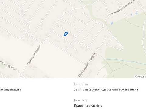 ділянка за адресою Чернівці, Смотрицька вул.