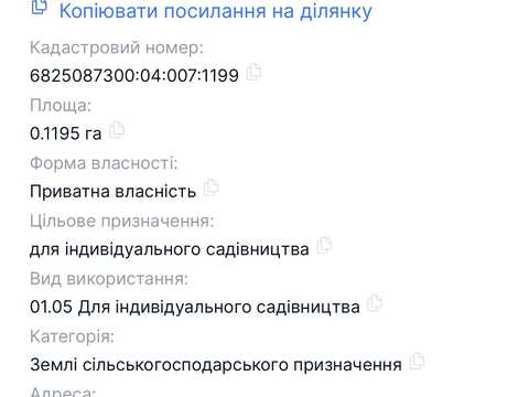 ділянка за адресою 
