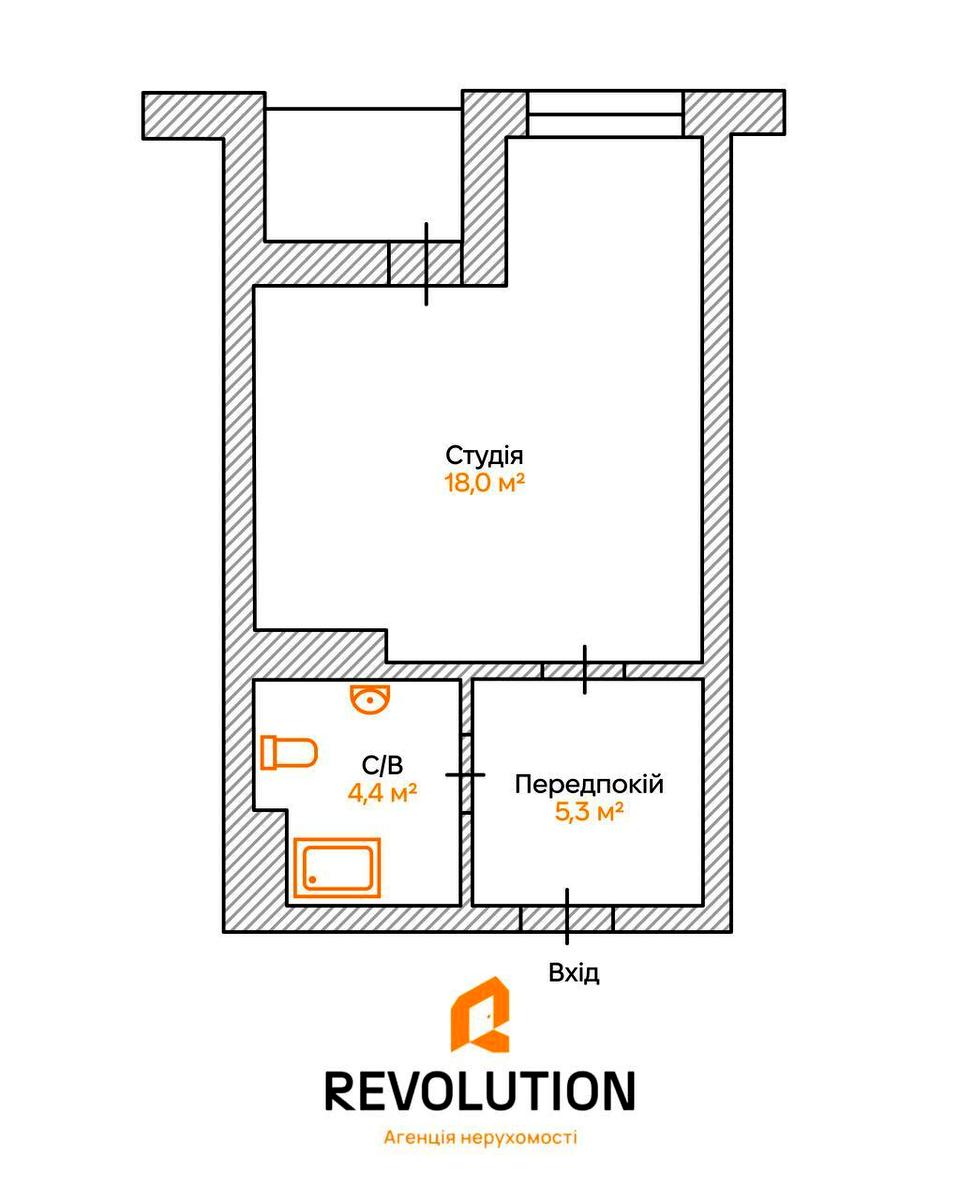 1-кімнатна квартира за адресою вул. Лисогірський узвіз (площа 31,1 м²) - Atlanta.ua - фото 16