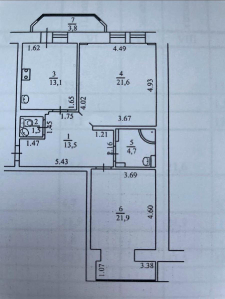 2-комнатная квартира по адресу Бажана пр. (площадь 80,5 м²) - Atlanta.ua - фото 25