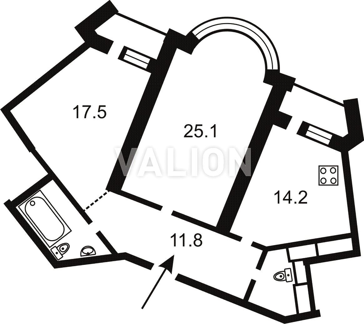 2-кімнатна квартира за адресою Григоренко пр. (площа 81,8 м²) - Atlanta.ua - фото 18
