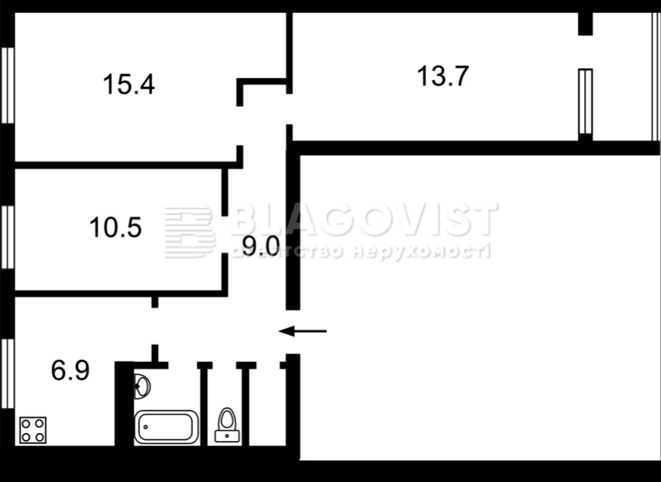 3-кімнатна квартира за адресою просп. Леся Курбаса (площа 62 м²) - Atlanta.ua - фото 13