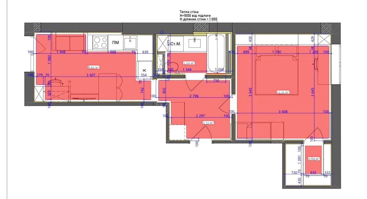 1-комнатная квартира по адресу (площадь 45 м²) - Atlanta.ua - фото 3