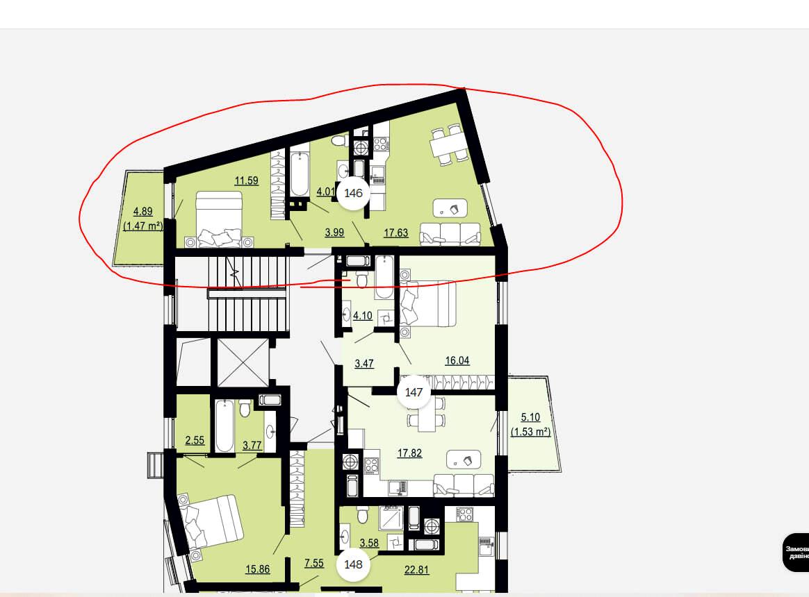 1-кімнатна квартира за адресою Студинського К. Вул. (площа 38 м²) - Atlanta.ua - фото 7