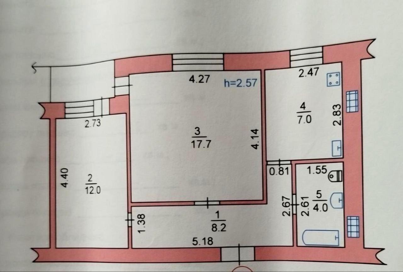 2-комнатная квартира по адресу Мира пр. (площадь 50,3 м²) - Atlanta.ua - фото 9