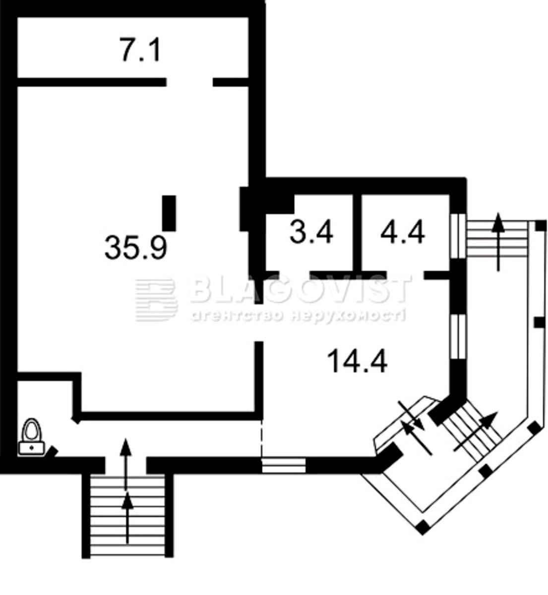 Комерційна нерухомість за адресою вул. Золотоустівська (площа 71 м²) - Atlanta.ua - фото 2
