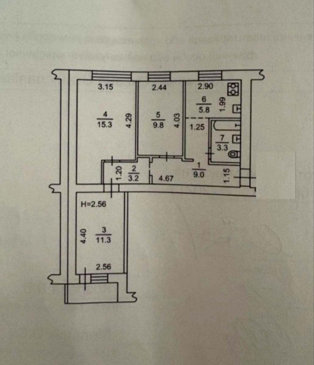 3-кімнатна квартира за адресою просп. Науки (площа 61 м²) - Atlanta.ua - фото 15