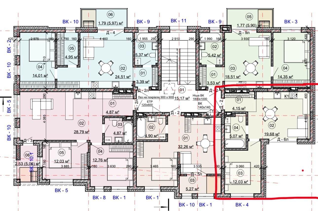 1-комнатная квартира по адресу ул. Собранецкая (площадь 46 м²) - Atlanta.ua - фото 17