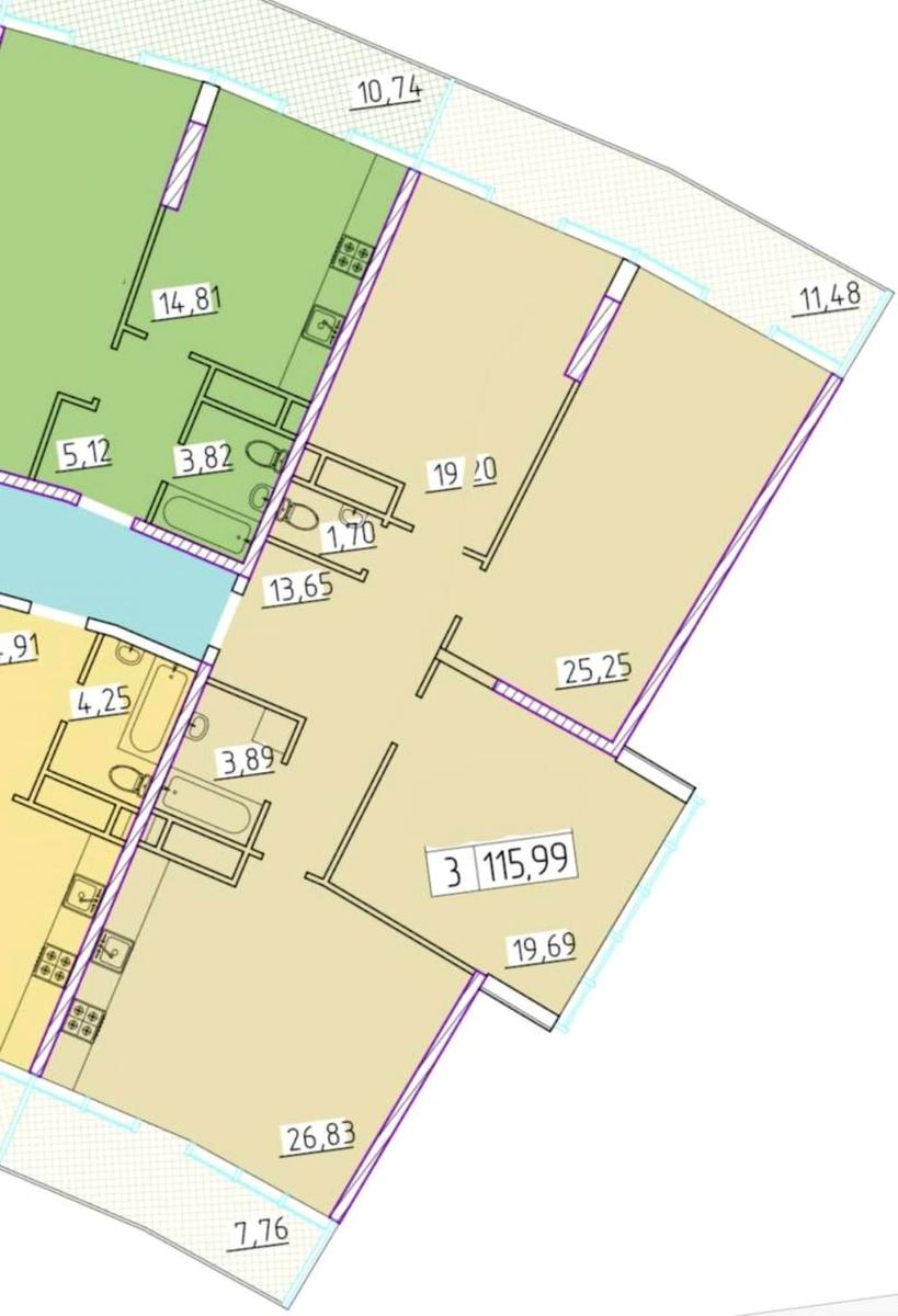 3-rooms apartment apartment by the address st. Genuezskaya (area 121 m²) - Atlanta.ua - photo 16