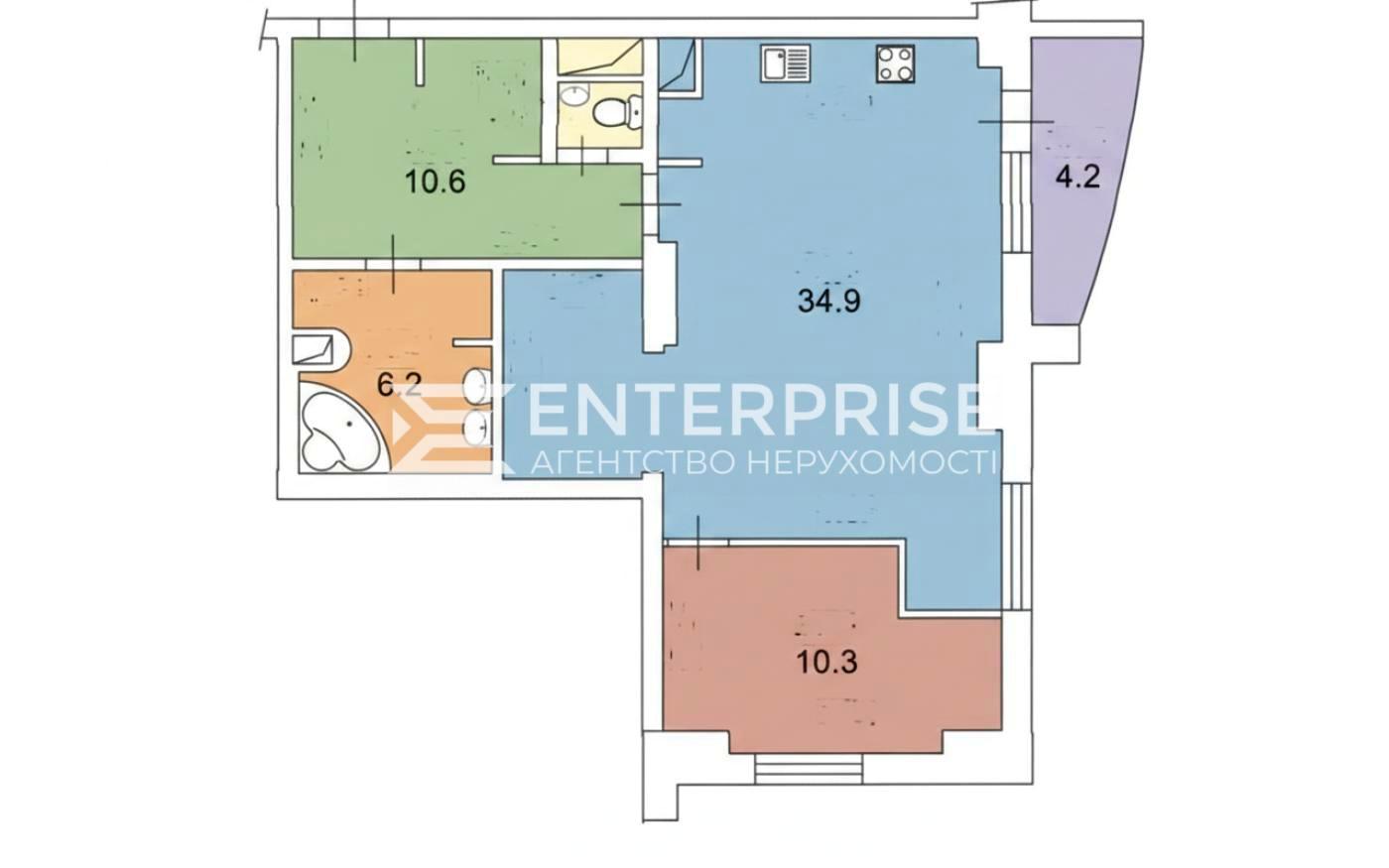 2-комнатная квартира по адресу ул. Покотило (площадь 64,9 м²) - Atlanta.ua - фото 30