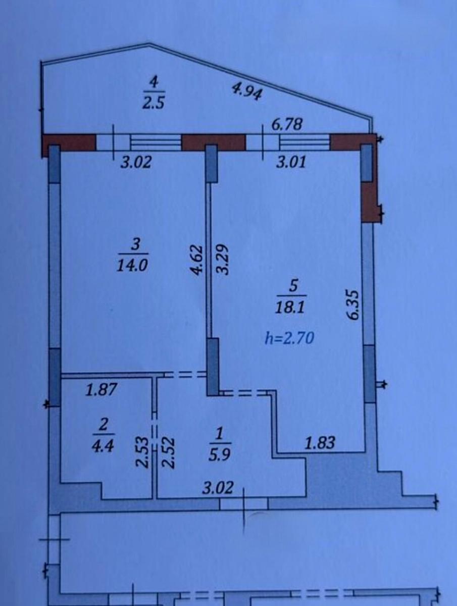 1-комнатная квартира по адресу Пасечная ул.   (площадь 44,9 м²) - Atlanta.ua - фото 15