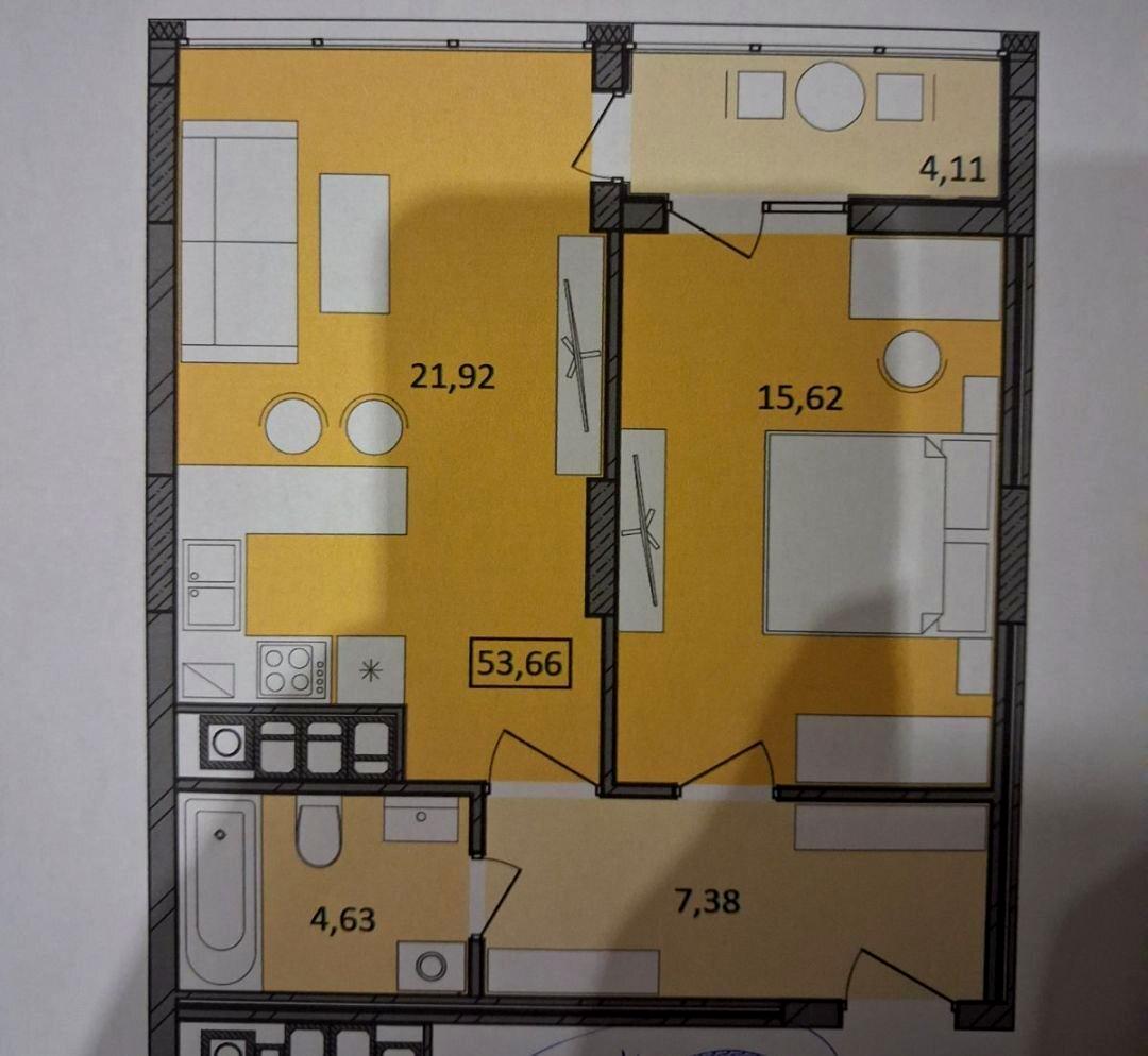 1-кімнатна квартира за адресою вул. Клепарівська (площа 53,7 м²) - Atlanta.ua - фото 10