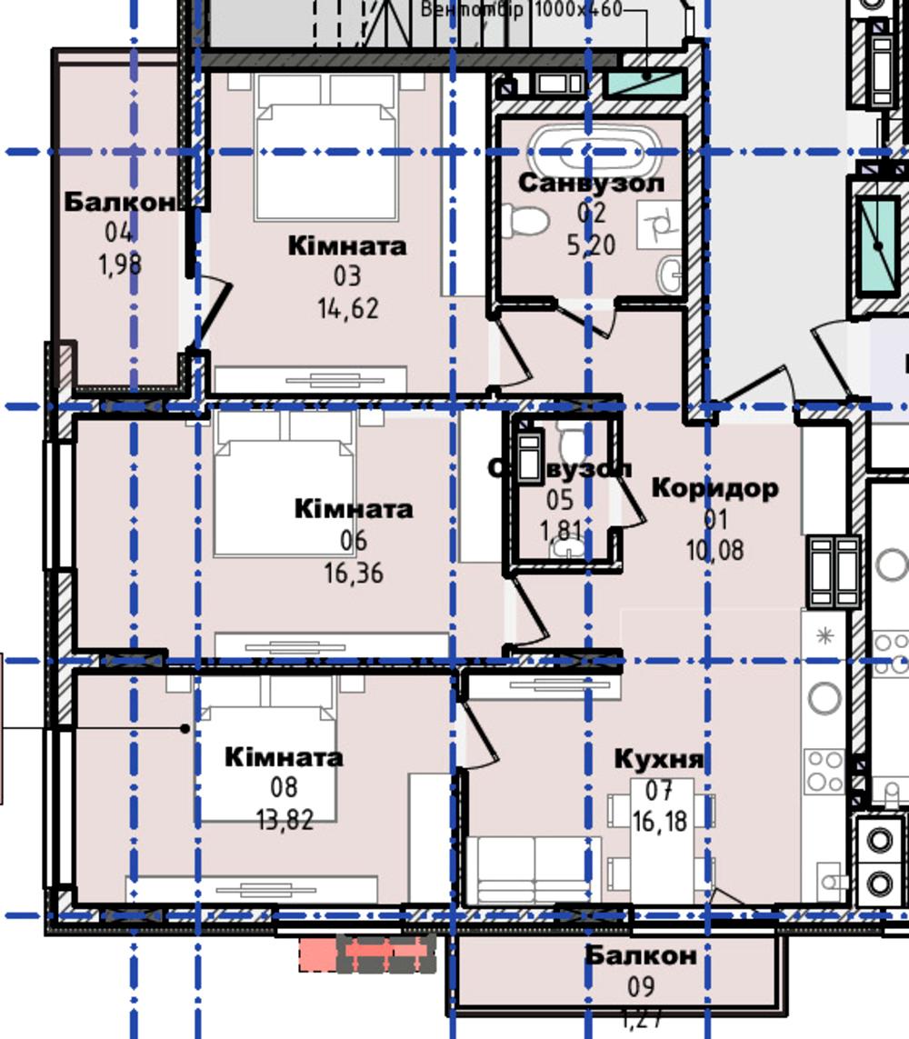 3-комнатная квартира по адресу Липовая Аллея ул. (площадь 81,6 м²) - Atlanta.ua - фото 4