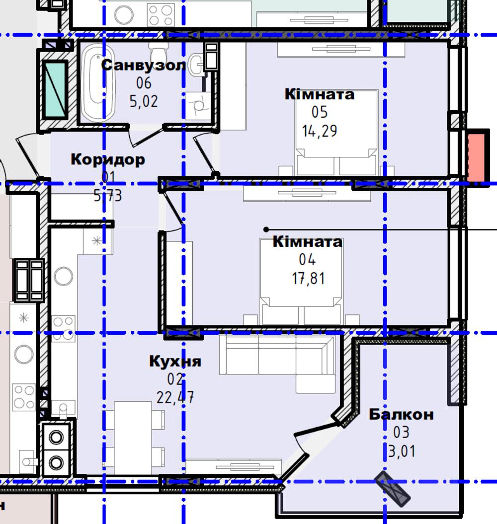 2-комнатная квартира по адресу Липовая Аллея ул. (площадь 68,3 м²) - Atlanta.ua - фото 4