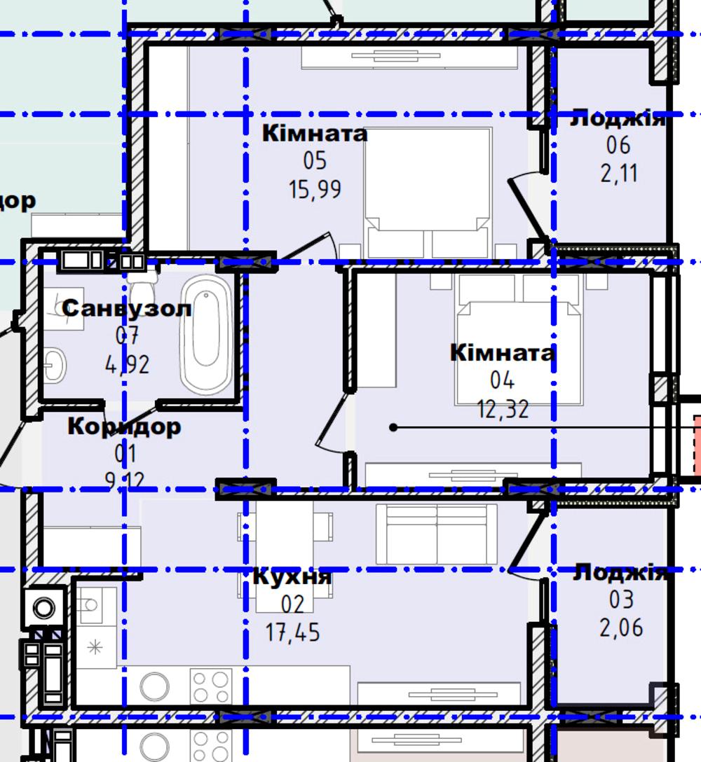 2-комнатная квартира по адресу ул. Гленца Фрица (площадь 64,8 м²) - Atlanta.ua - фото 4