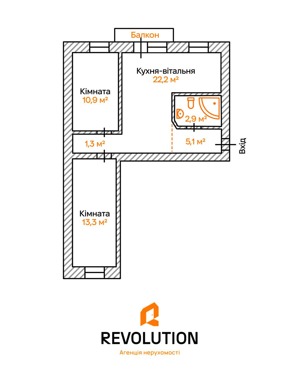 2-rooms apartment apartment by the address st. Prosp Otradnyy (area 57,7 m²) - Atlanta.ua - photo 14