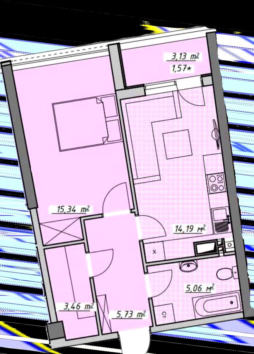 1-комнатная квартира по адресу ул. Генуэзская (площадь 46 м²) - Atlanta.ua - фото 6