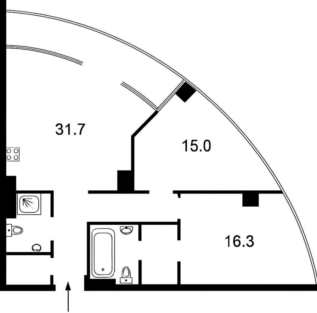 2-кімнатна квартира за адресою вул. Саперне поле (площа 94 м²) - Atlanta.ua - фото 2